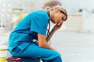 Nurse Preparing for a 12-Hour Shift thinking