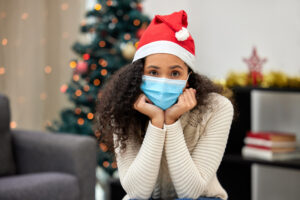 Healthcare Staffing - nurse on mask during the holiday